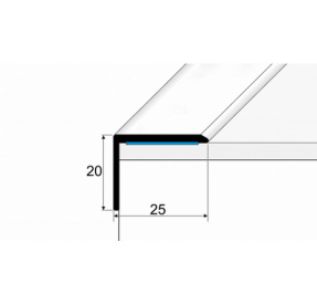 Schodový profil 25 x 20 mm dýhovaný samolepící dub délka 270cm
