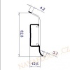 Soklová lišta FATRA 52x12mm L0038 BÍLÁ plastová s kabelovým kanálem délka 2,5m / cena za bm