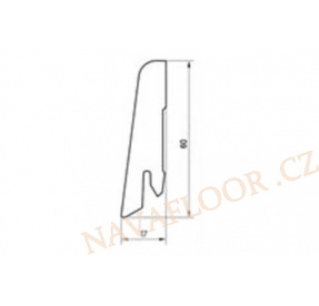 Soklová lišta Egger L205 délka 2,4m - doprodej 7 ks