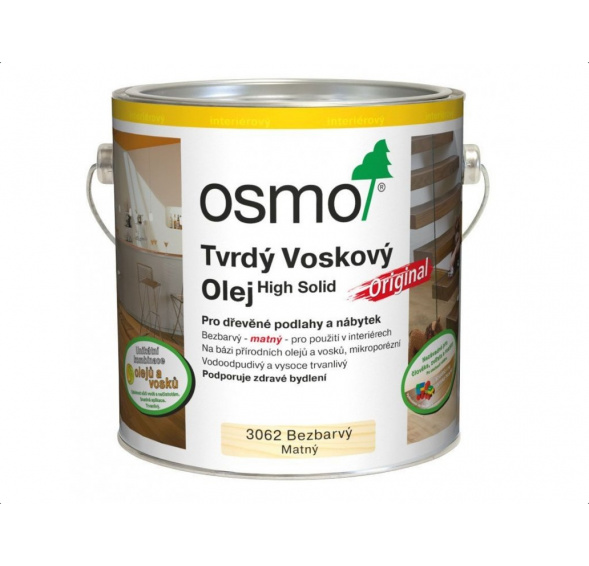 Osmo Tvrdý voskový olej Original 3062 bezbarvý mat 2,5 L