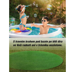 Umělý travní koberec KRUH 150cm Little Grass