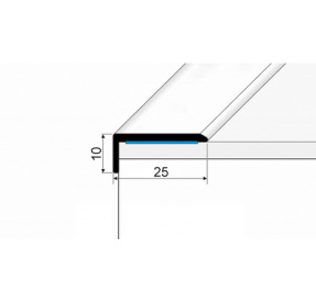 Schodová hrana 25 x 10 mm samolepící s fólií v dekoru dřeva délka 120cm